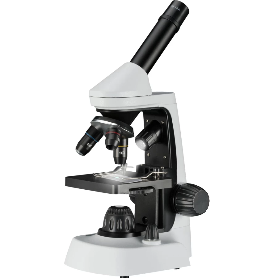 Bresser Junior Microscope 40X-2000X Magnification for Kids and Students - High-Quality Optical Lens, LED Illumination, Durable Design