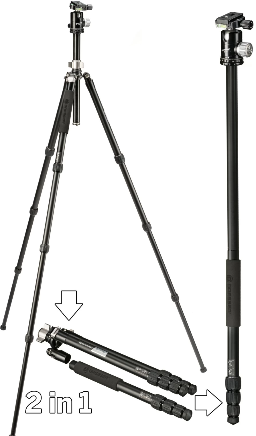 Bresser Bx-25 Pro Tripod - Professional Camera Tripod for Photography with Sturdy Design