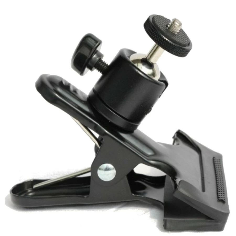 Bresser BR-27 Clamp with Ball Head - Adjustable Camera Mount for Tripods, Monopods, and Railings