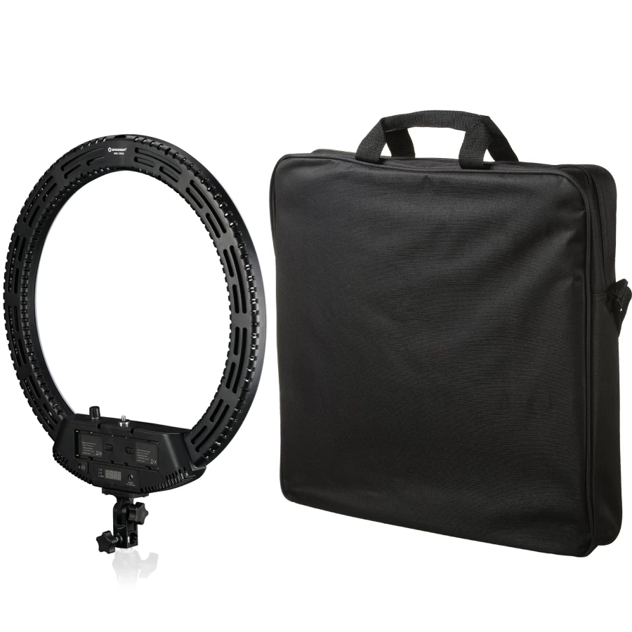 Bresser MM-26AB 48W Bi-Color LED Ring Light with Adjustable Dimmer, Smartphone Mount & Wireless Remote for Studio Photography