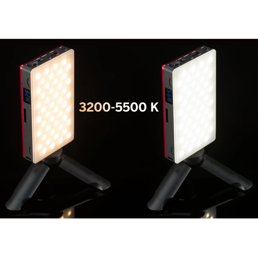 Bresser 9W Bi-Colour LED Panel Light - Portable Continuous Lighting for Smartphone Photography & On-The-Go Use