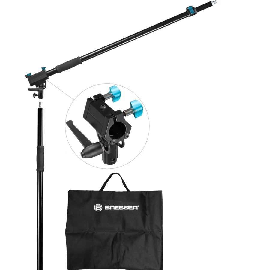 Bresser 110-116BM 3-Section Microscope Boom Arm Stand with Heavy-Duty Base