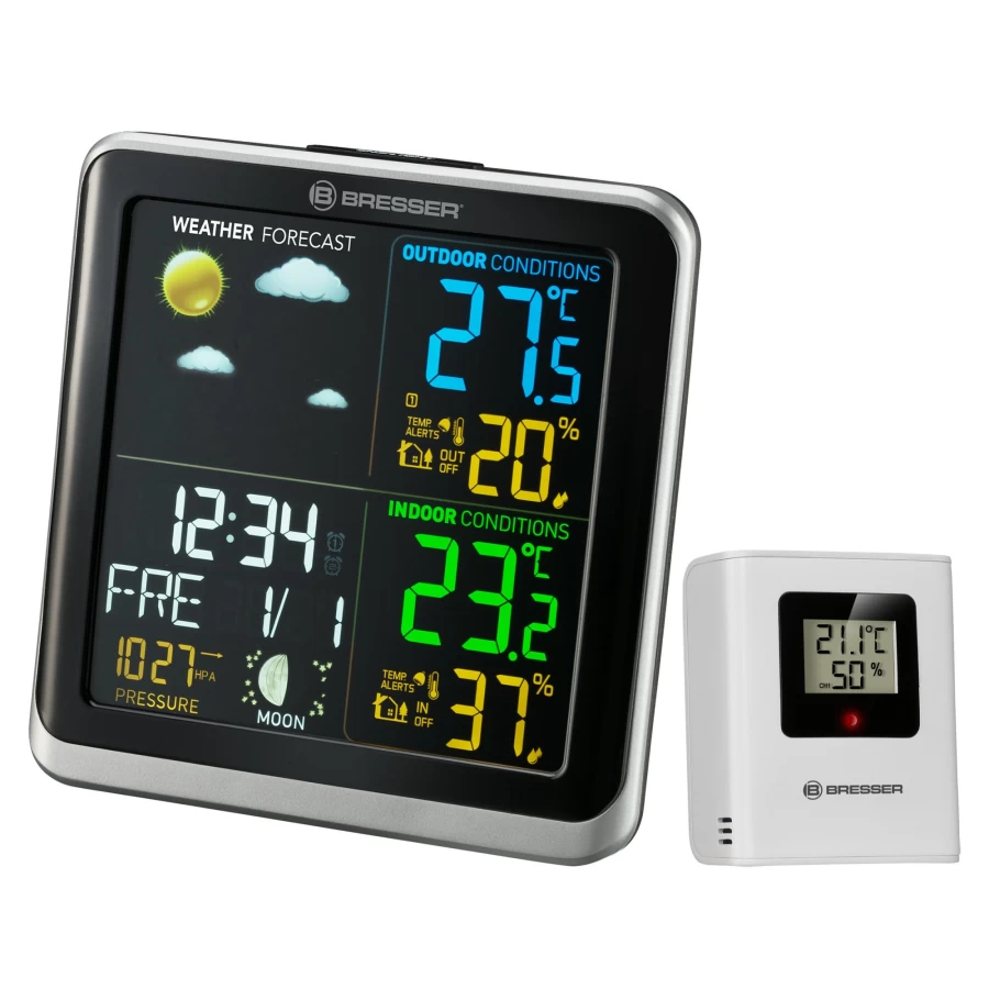 Bresser Climatemp TB Weather Station with Color LCD Display - Accurate Home Climate Monitoring