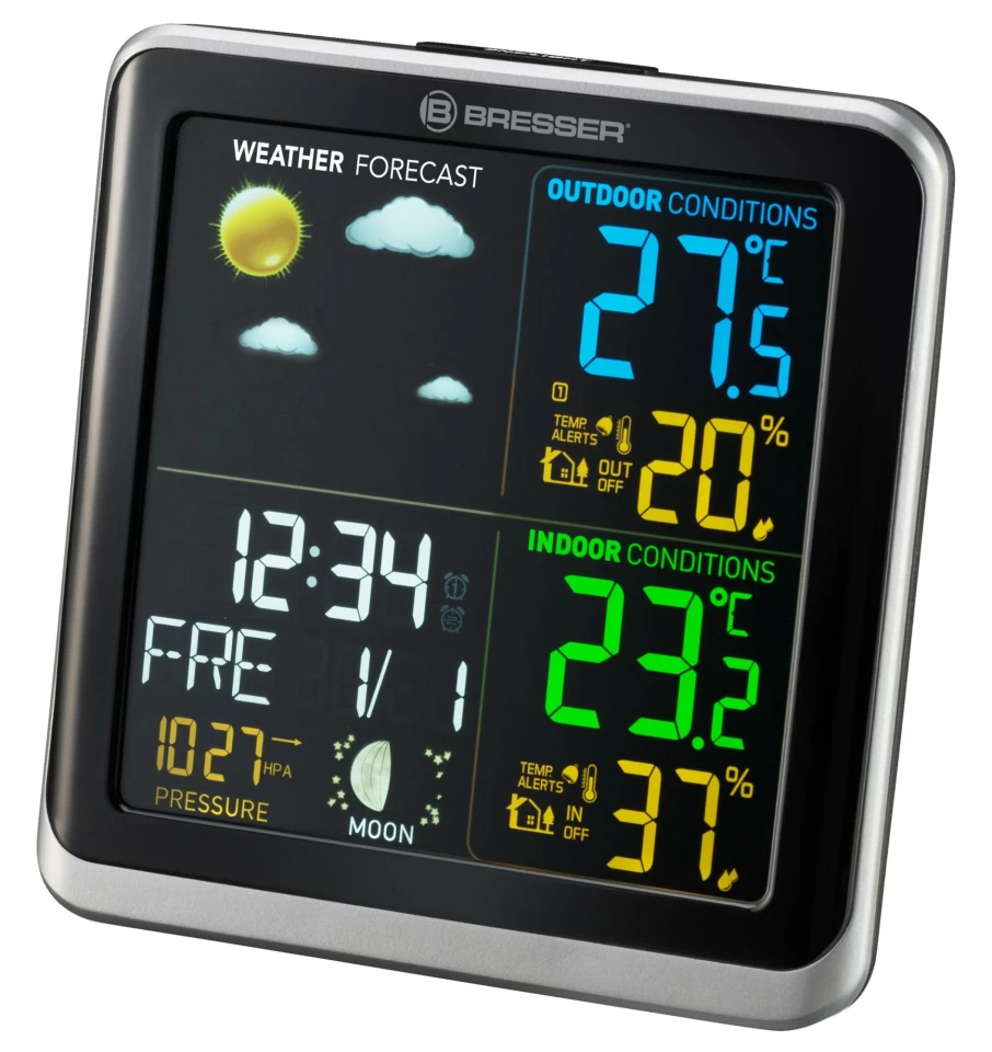 Bresser Climatemp TB Weather Station with Color LCD Display - Accurate Home Climate Monitoring