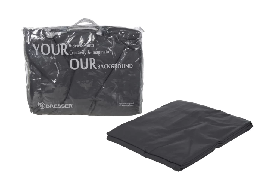 Bresser Y-9 Professional Photography Background Cloth 3x6 Meters Grey for Studio Portraits