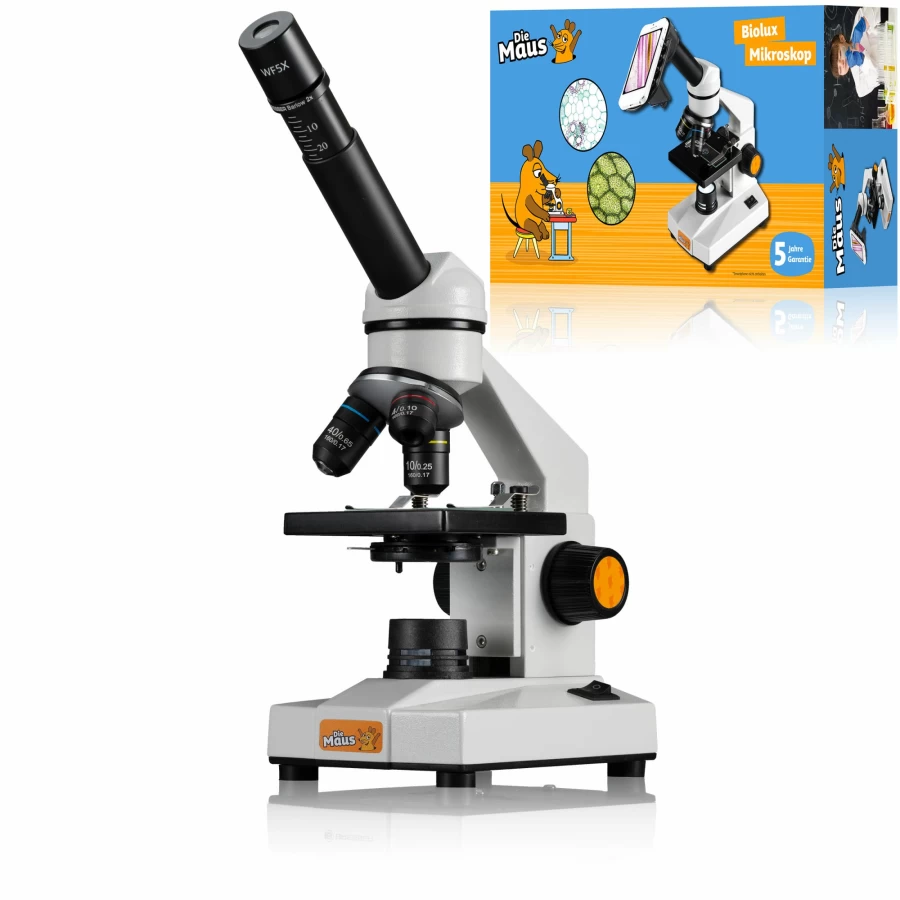 Bresser Biolux Microscope for Kids - High-Quality Die Maus Educational Science Tool