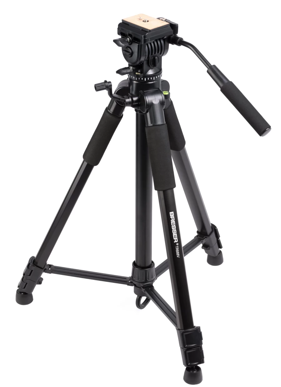 Bresser TR-688V Professional 2-Way Tilt Video Tripod for Stable Camera Support