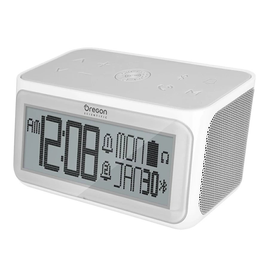 Bresser Bluetooth Speaker with Alarm Clock and FM Radio | Portable Wireless Music Player