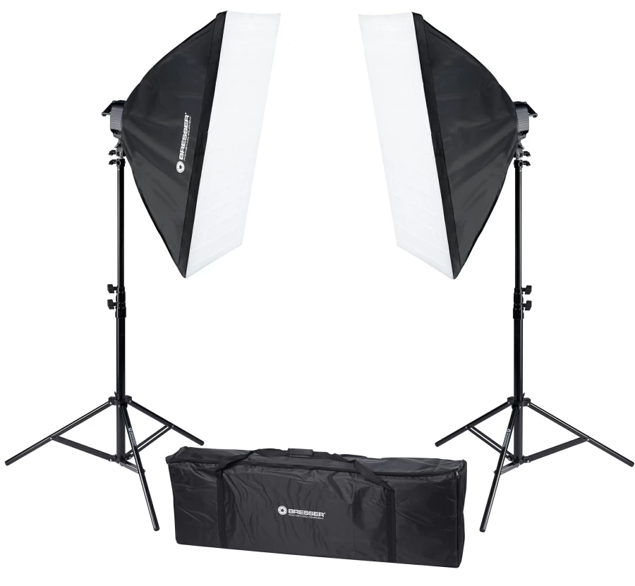 Bresser BR-2246B Daylight Studio Lighting Kit 2250W with Continuous Bright Light for Photography and Video