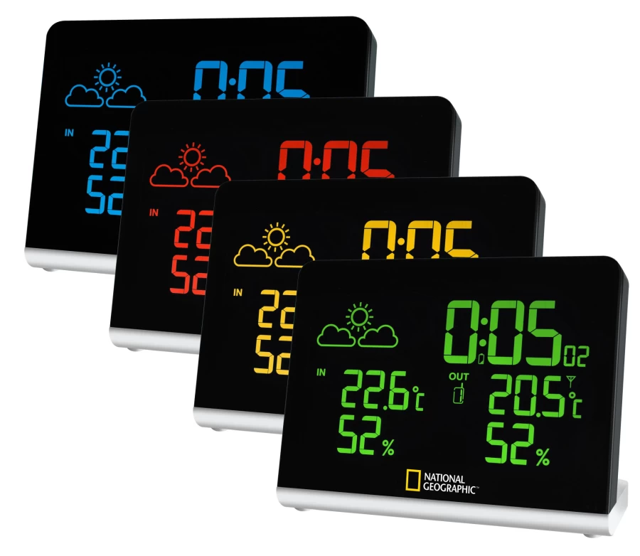 Bresser National Geographic Wireless Weather Station with Multi-Colour Display
