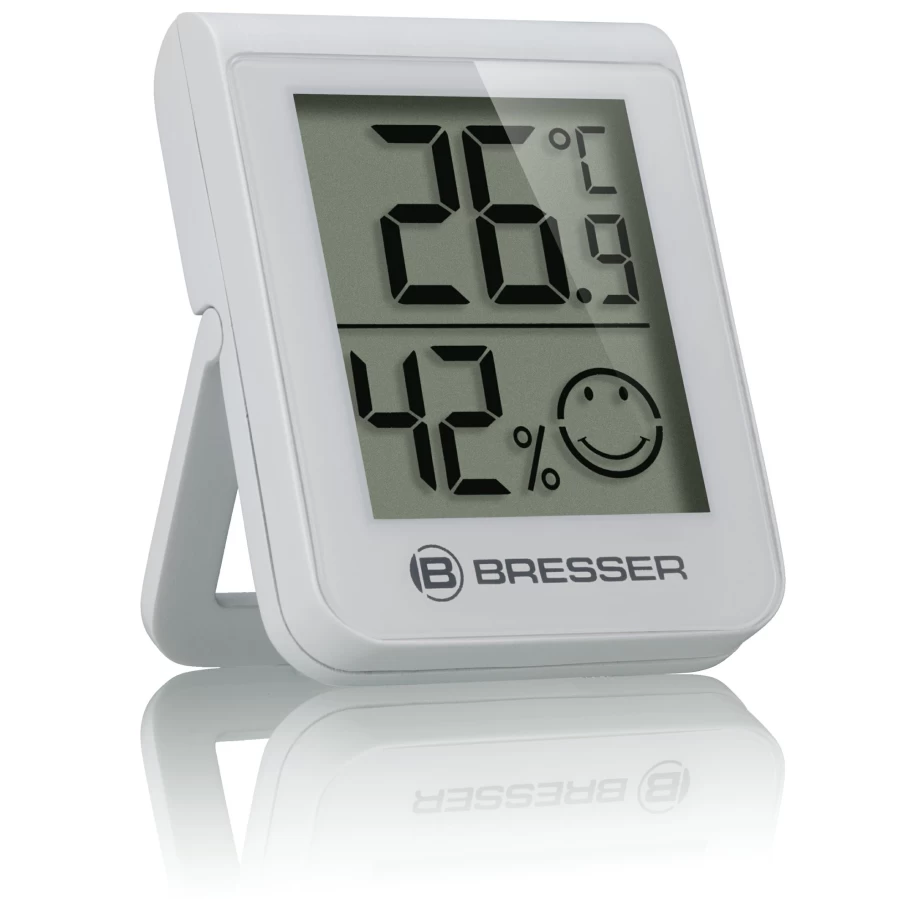 Bresser 3-in-1 Thermo Hygro Indicator Set - White Humidity & Temperature Monitor