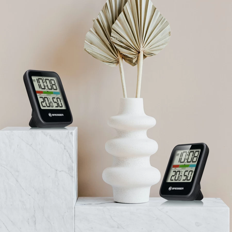 Bresser 3-in-1 Wireless Climate Monitor Set with Thermometer, Hygrometer, and DCF Time Sync