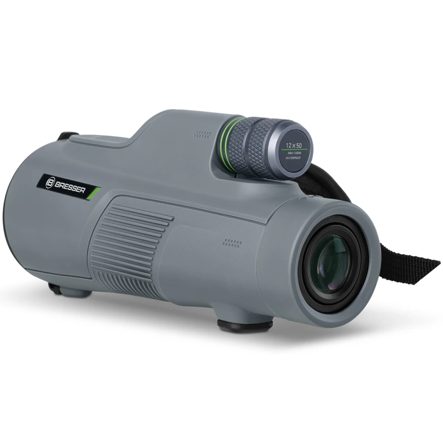 Bresser 12X50 Waterproof Monocular - High Power Compact Monoscope for Outdoor Adventures