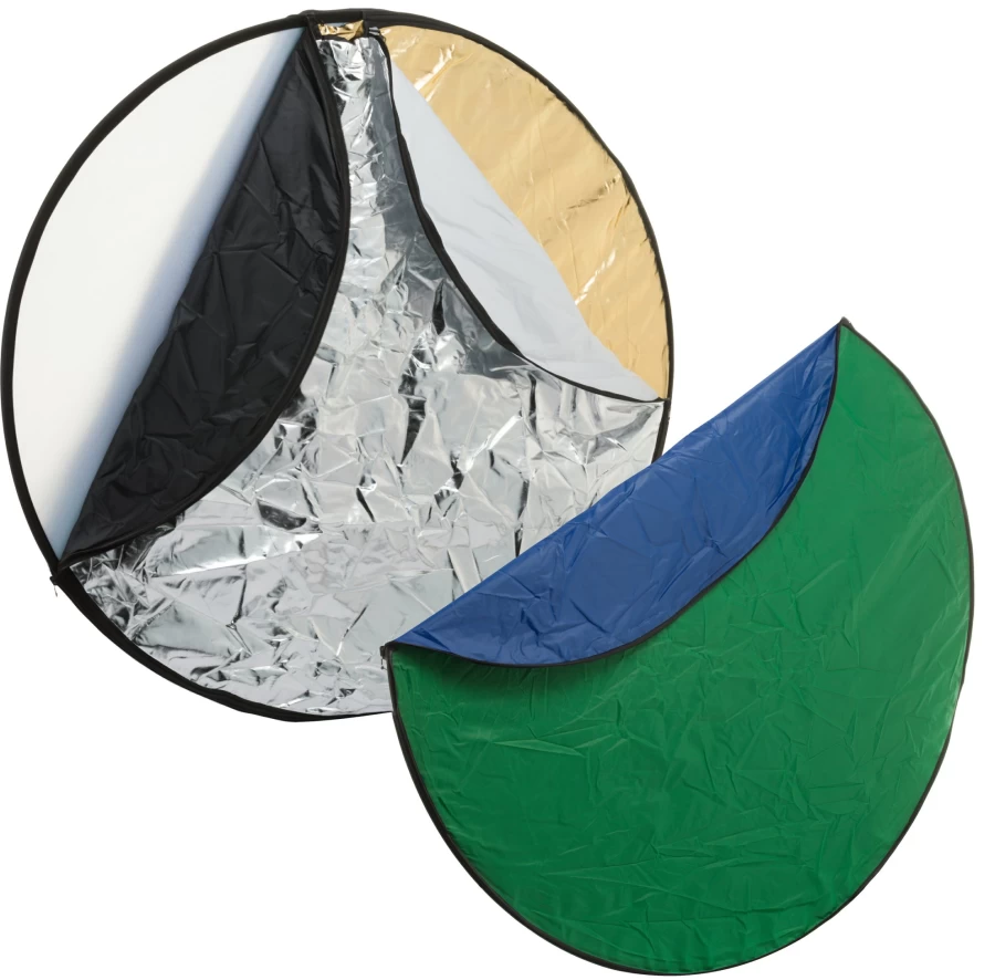 Bresser BR-TR2 56cm Foldable Reflector, Diffuser & Background Kit for Photography Lighting