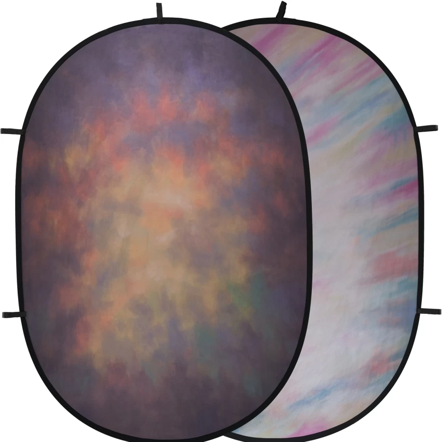 Bresser Br-FB1411 Foldable Photography Background 150x200cm - Violet & Rose for Studio Photo Shoots