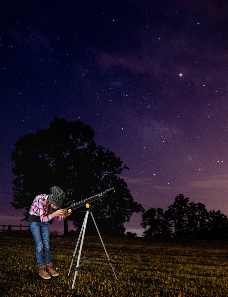Bresser National Geographic 50/600 AZ Refractor Telescope for Astronomy Beginners