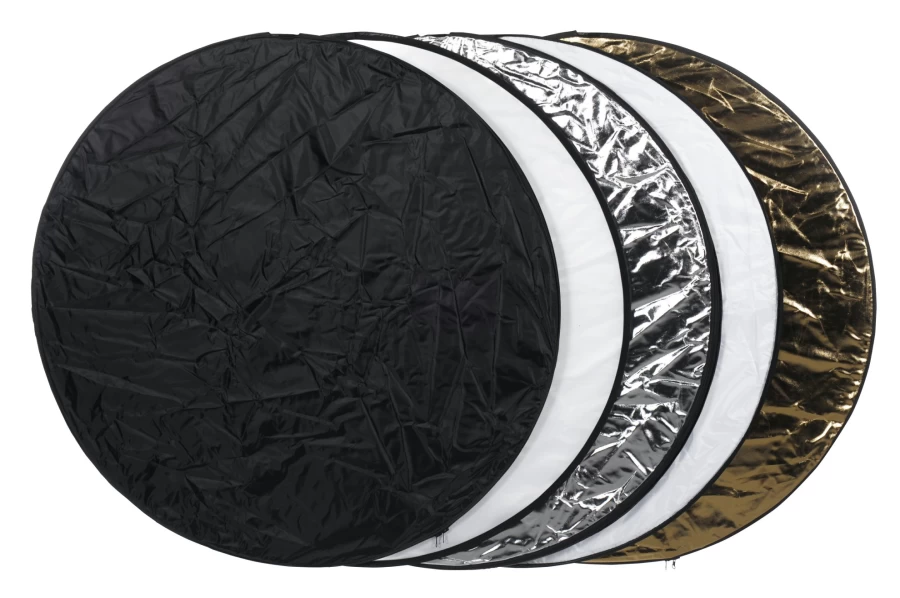 Bresser BR-TR1 5-in-1 Collapsible Round Reflector 107cm/42" for Photography Lighting, Portable Light Reflector Diffuser