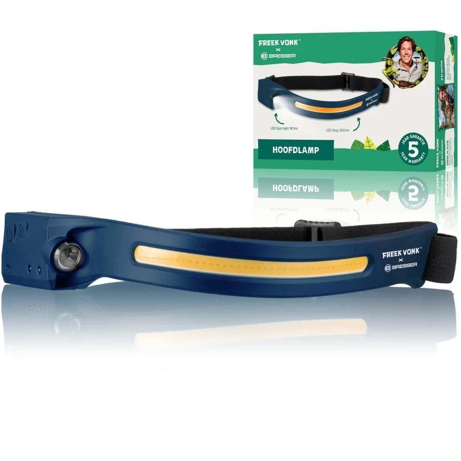 Bresser Freek Vonk LED Headlamp with Adjustable Light Strip for Outdoor Adventures