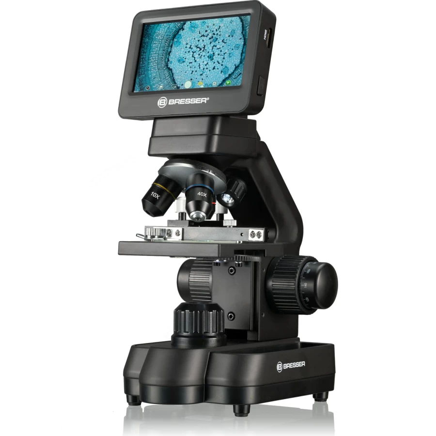 Bresser Biolux Touch 5MP HDMI Digital Microscope with Touchscreen for School, Hobby, and Professional Use