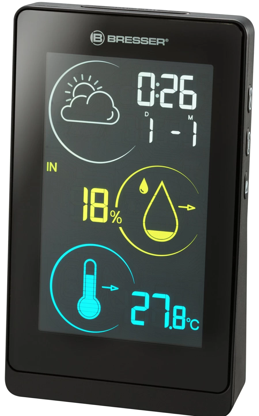 Bresser Colour Weather Station Climatrend Life H - Color Change Display for Accurate Forecasts