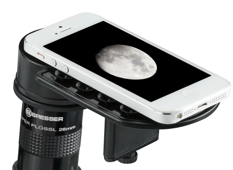 Bresser Deluxe Universal Smartphone Adapter for Telescope & Microscope - Compatible with iPhone, Samsung & Most Smartphones