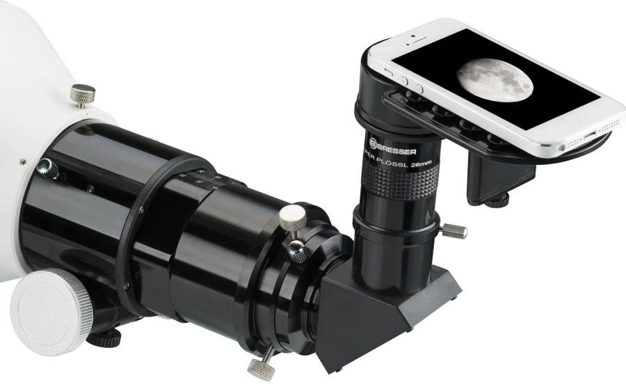 Bresser Deluxe Universal Smartphone Adapter for Telescope & Microscope - Compatible with iPhone, Samsung & Most Smartphones
