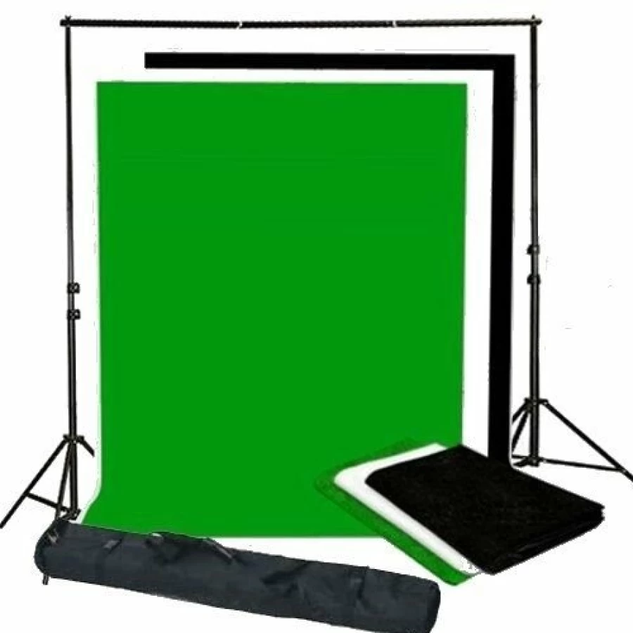Bresser BR-BGS2 3x6m Photography Background System with 3 Colored Backdrops for Studio Setup