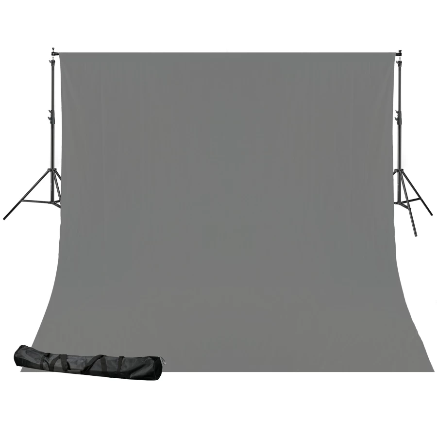 Bresser Br-D24 2.5x3M Portable Background System with Grey Cloth for Photography Studio