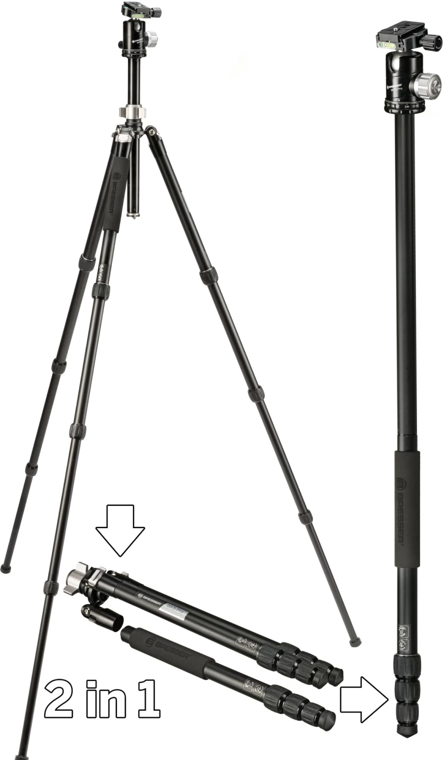 Bresser Bx-25 Pro Tripod - Professional Camera Tripod for Stable Photography