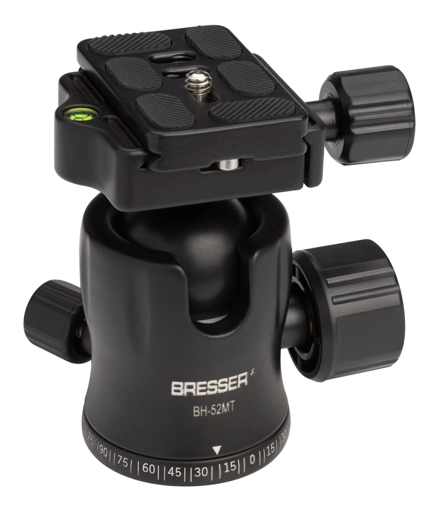Bresser BH-52MT Heavy Duty Ball Head with 15Kg Load Capacity for Tripods and Monopods