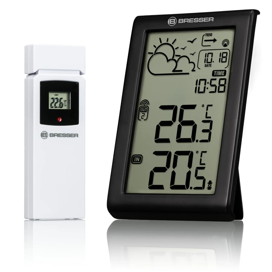 Bresser Meteo Temp W Wireless Weather Station with DCF Time Signal and Temperature Monitoring