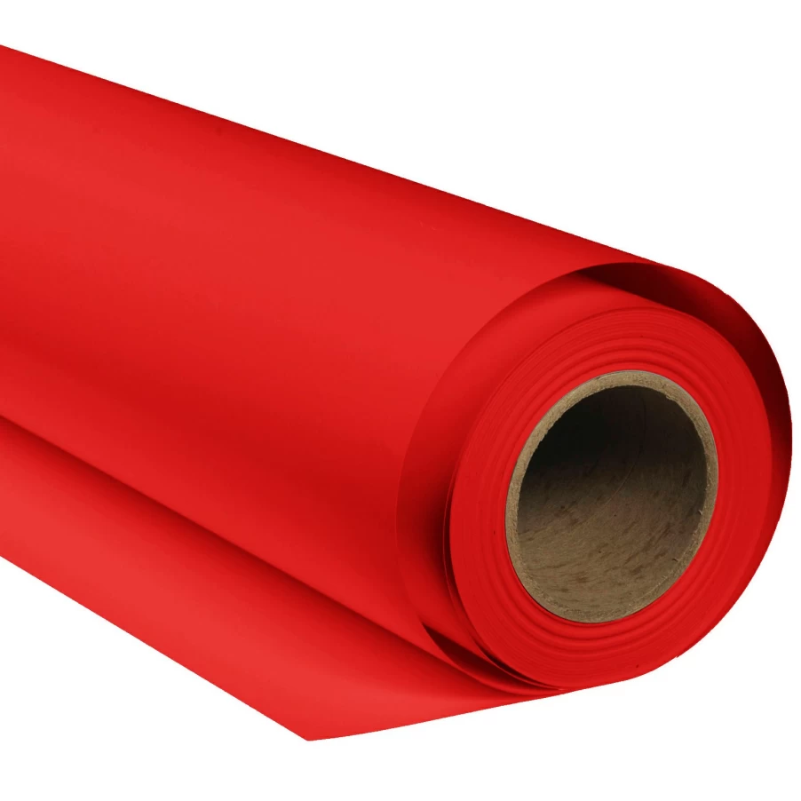 Bresser SBP05 Red Paper Background Roll - 2.72m x 11m for Photography & Studio Backdrops