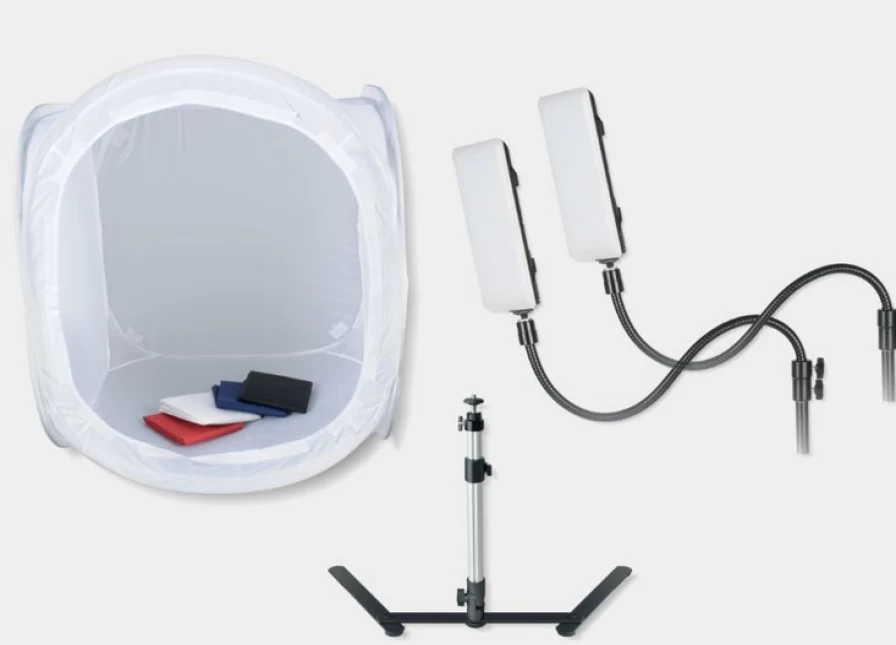 Bresser BR-2820L 60x60x60cm LED Light Tent for Professional Product Photography with Dimmable Lighting