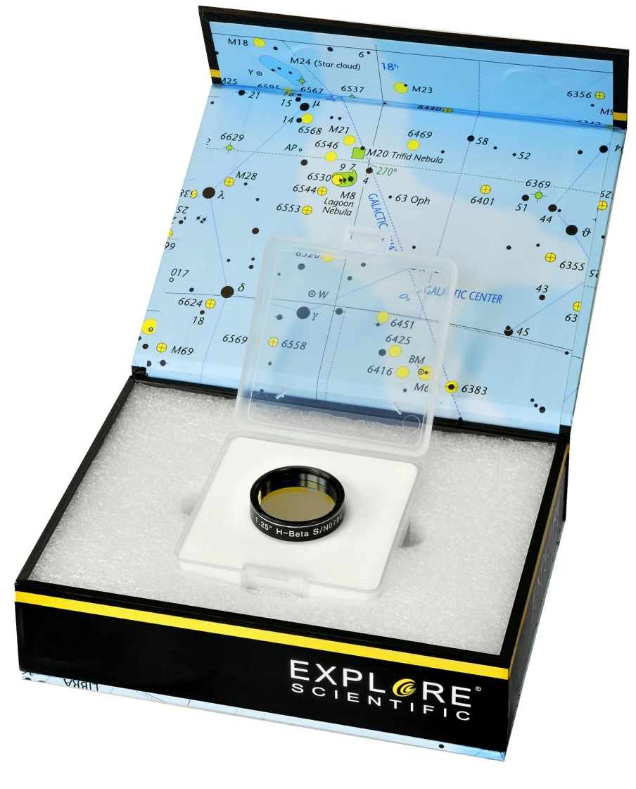 Bresser 1.25" H-Beta Filter for Nebula Observation - Explore Scientific Grade Optical Enhancement