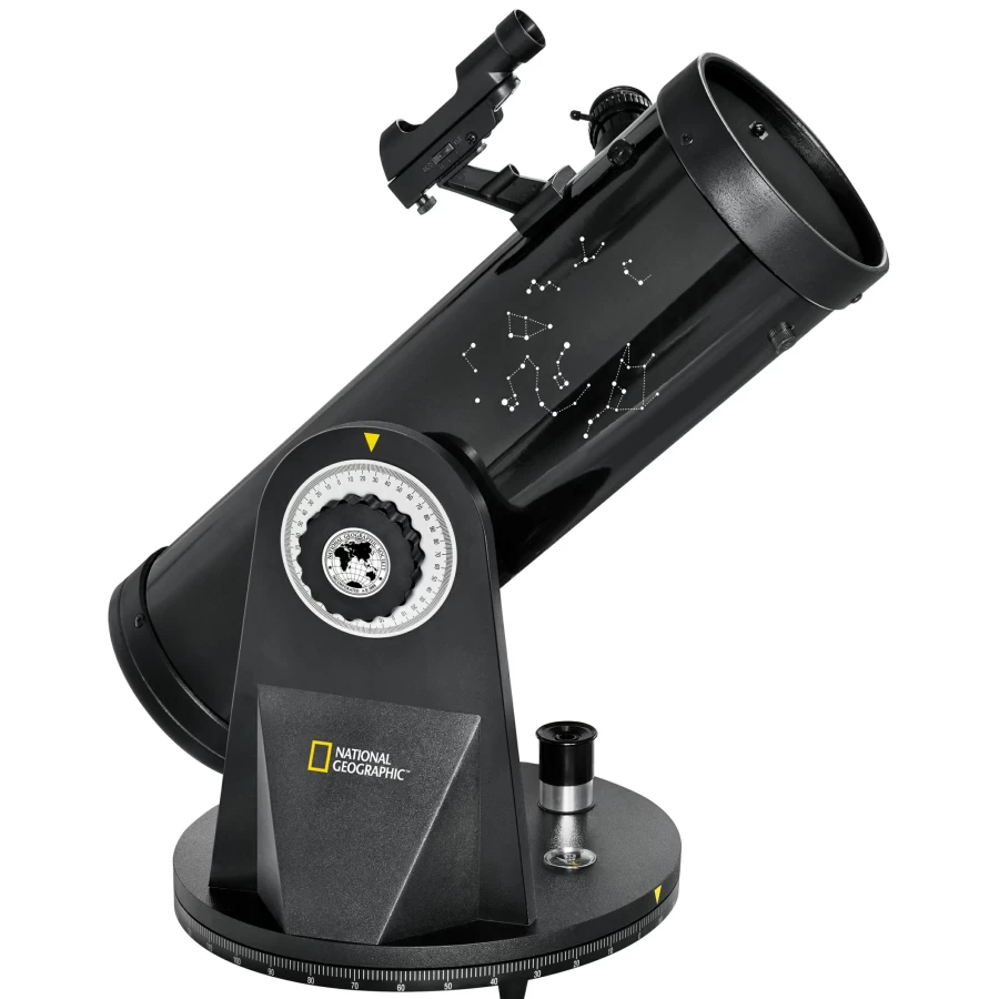Bresser National Geographic 114/500 Compact Telescope for Astronomy Beginners – Portable Refractor Telescope with Tripod and Accessories