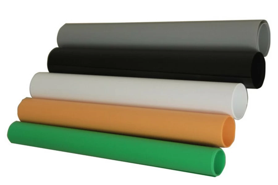 Bresser BR-PVC-2 100x200cm Photography Background Sheets - Set of 5 for Studio Shooting Tables
