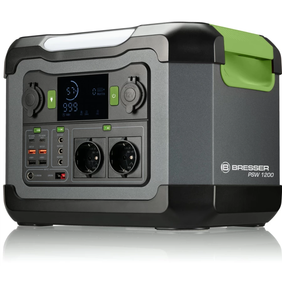 Bresser 1200W Portable Power Station – Compact Solar Generator for Outdoor & Emergency Use