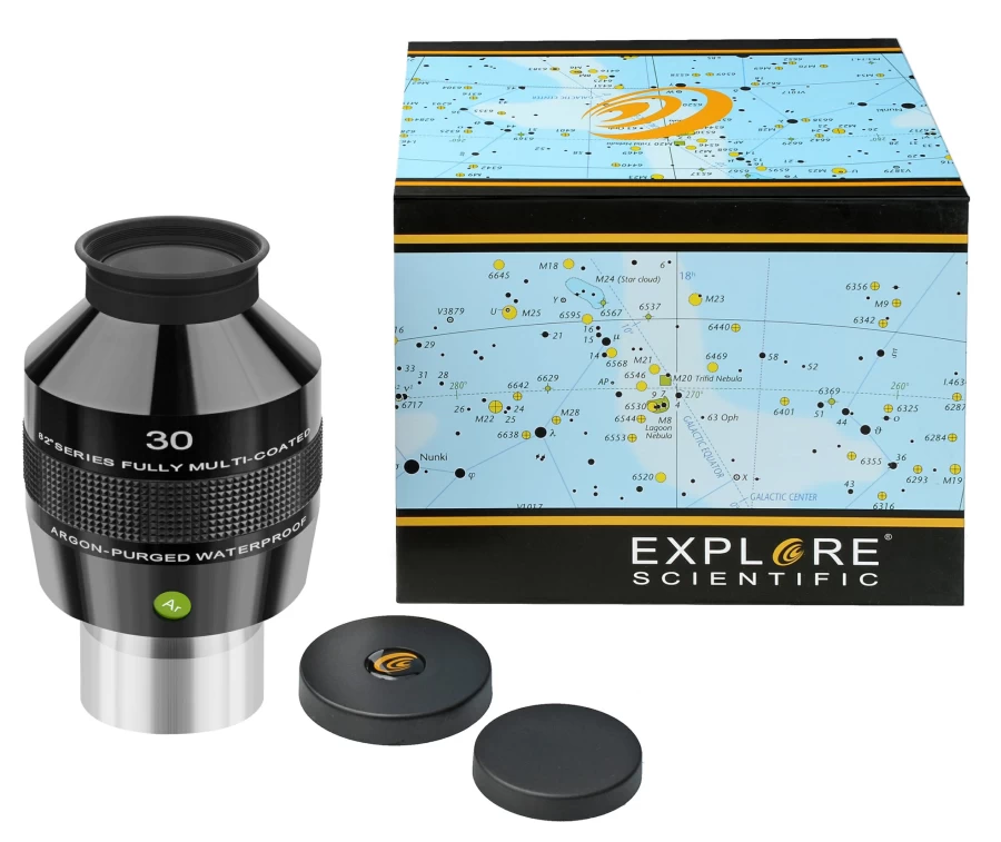 Bresser 82° Ar 30mm Eyepiece (2") for Telescopes - High Magnification Wide Field View