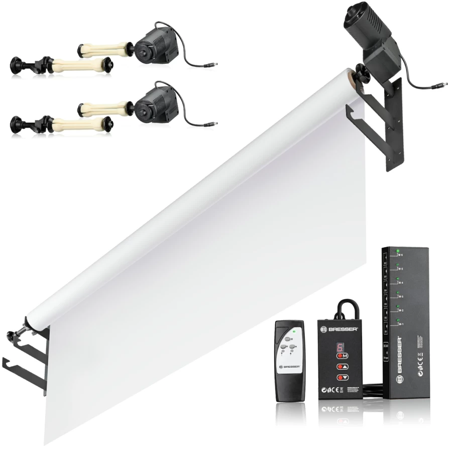 Bresser EBS-3 Electric Background System for 3 Roller Stands - Professional Photo Studio Setup