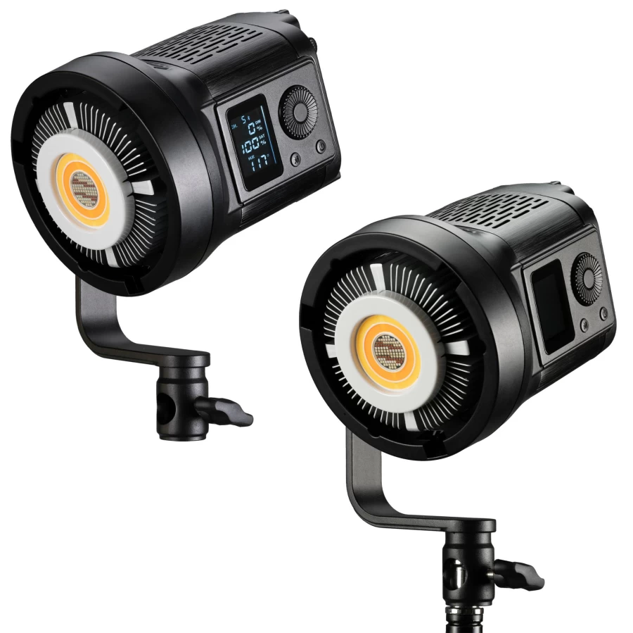 Bresser BR-135 RGB COB LED Light Duo Kit - Dual High-Intensity Studio Lighting for Photography & Videography
