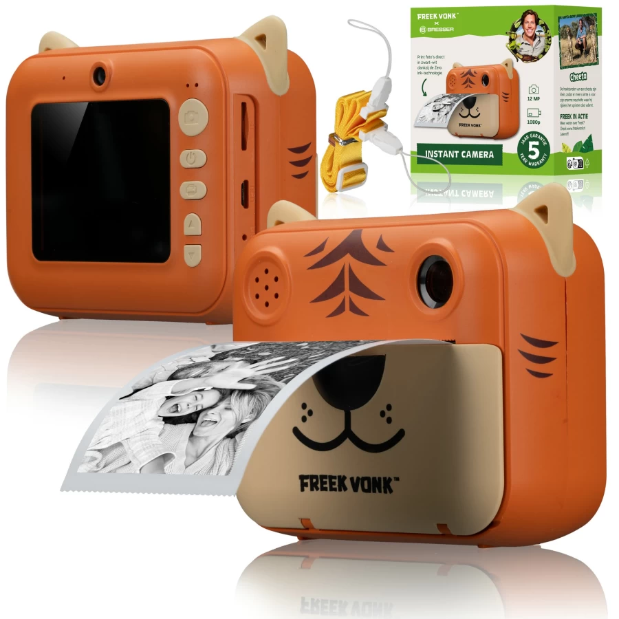 Bresser Freek Vonk Instant Camera for Kids - Fun & Easy-to-Use Children's Polaroid Camera