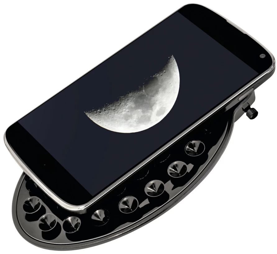 Bresser 1.25" Telescope Smartphone Adapter - Universal Phone Mount for Astronomy Photography