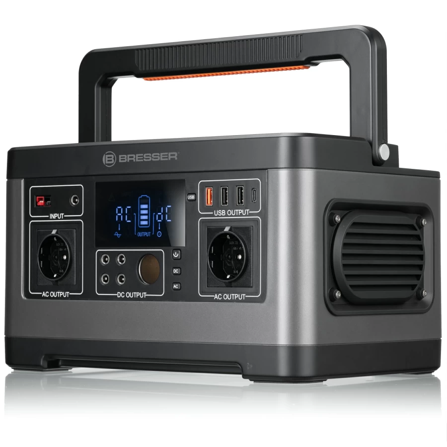 Bresser 500W Portable Power Station with 60W Solar Panel | Compact Solar Generator for Camping & Emergencies