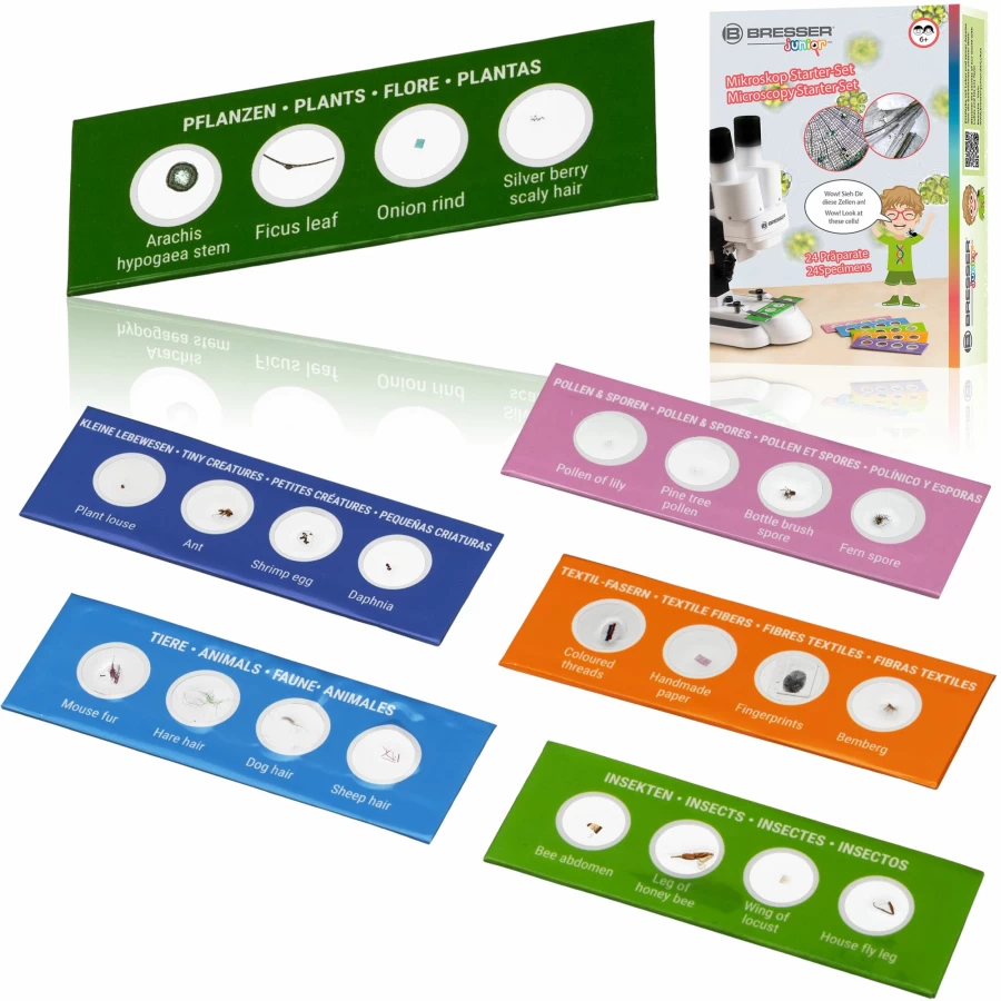 Bresser Junior Microscope Starter Kit for Kids - Beginner Experiment Set with Accessories