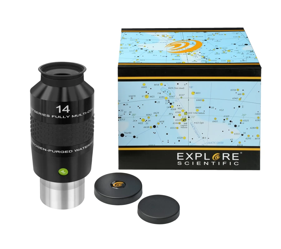 Bresser 14mm 100° Ultra Wide Angle Eyepiece (2") for Telescopes - Explore Scientific Alternative