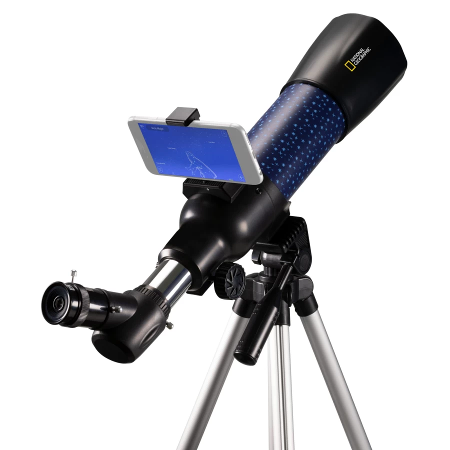 Bresser Kids Telescope with Augmented Reality App – National Geographic Edition for Young Explorers