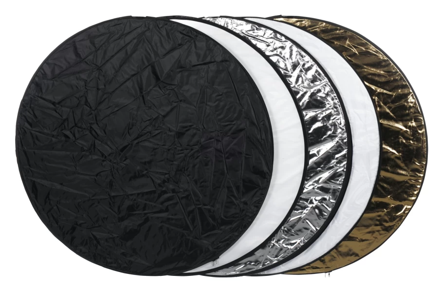 Bresser BR-TR1 60cm 5-in-1 Collapsible Photography Reflector Round Light Modifier for Studio & Outdoor Shooting