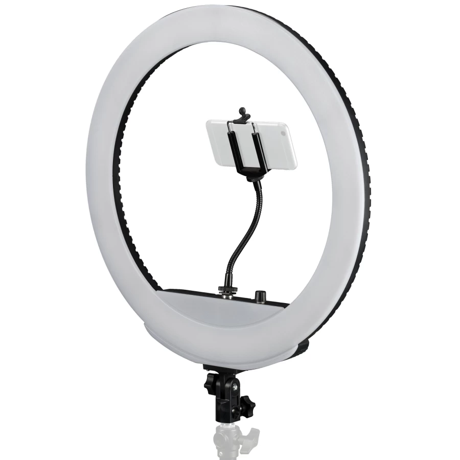 Bresser MM-26AB 48W Bi-Color LED Ring Light with Adjustable Dimmer, Smartphone Mount & Remote Control for Studio Photography