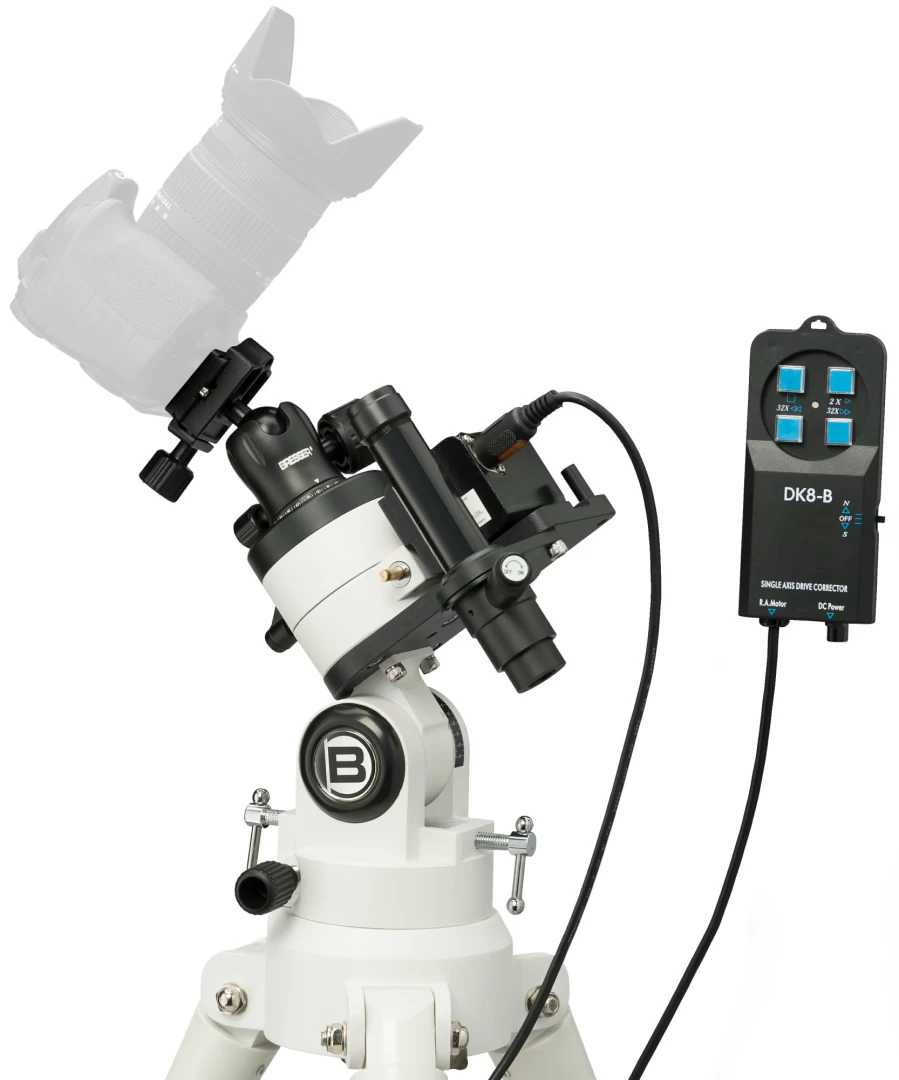 Bresser Photo Mount with Field Tripod and Wedge - Portable Telescope Adapter for Astronomy & Photography
