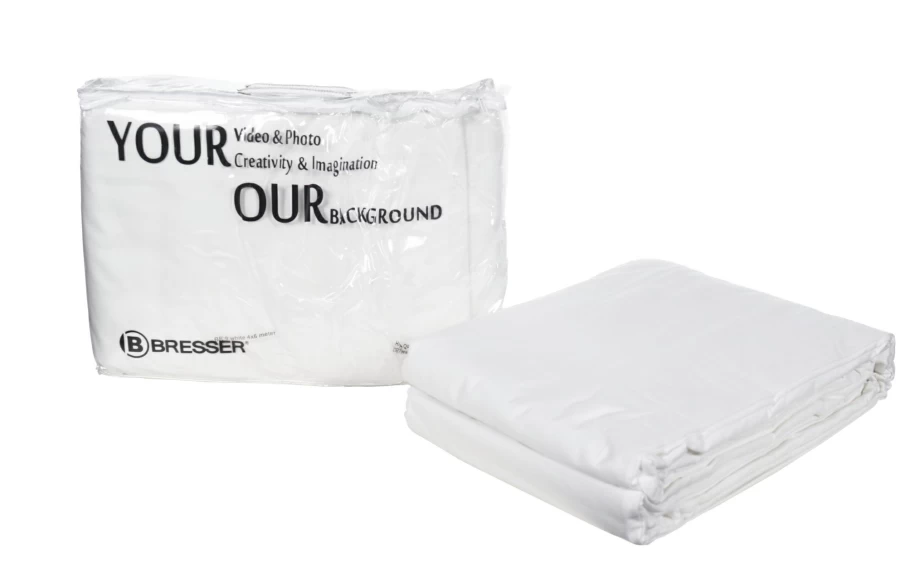 Bresser Y-9 White Photography Background Cloth 4x6 Meters for Studio Portraits